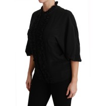 Dolce & Gabbana Eleganter Schwarzer Rock mit hoher Taille und Pailletten