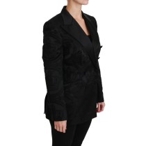 Dolce & Gabbana Elegante doppelreihige Jacke mit Kronen-Muster