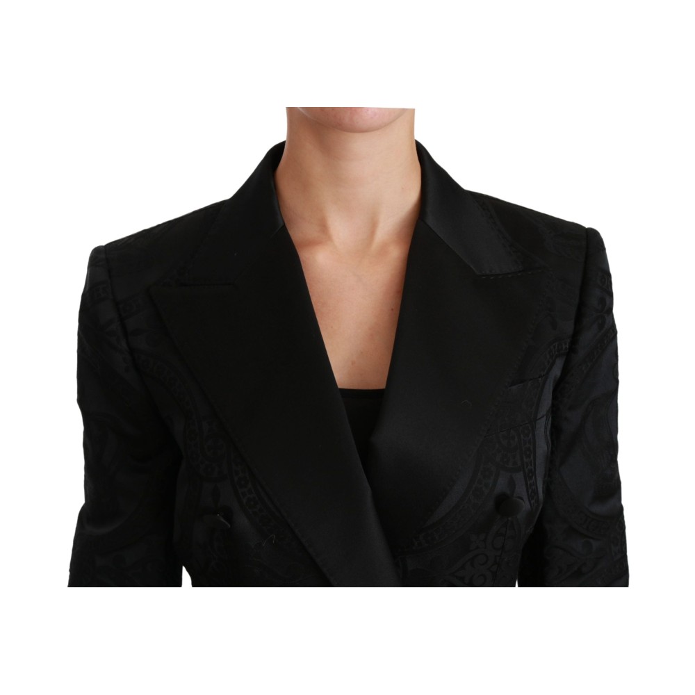 Dolce & Gabbana Elegante doppelreihige Jacke mit Kronen-Muster