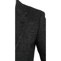 Dolce & Gabbana Eleganter grauer karierter Blazer in schmaler Passform