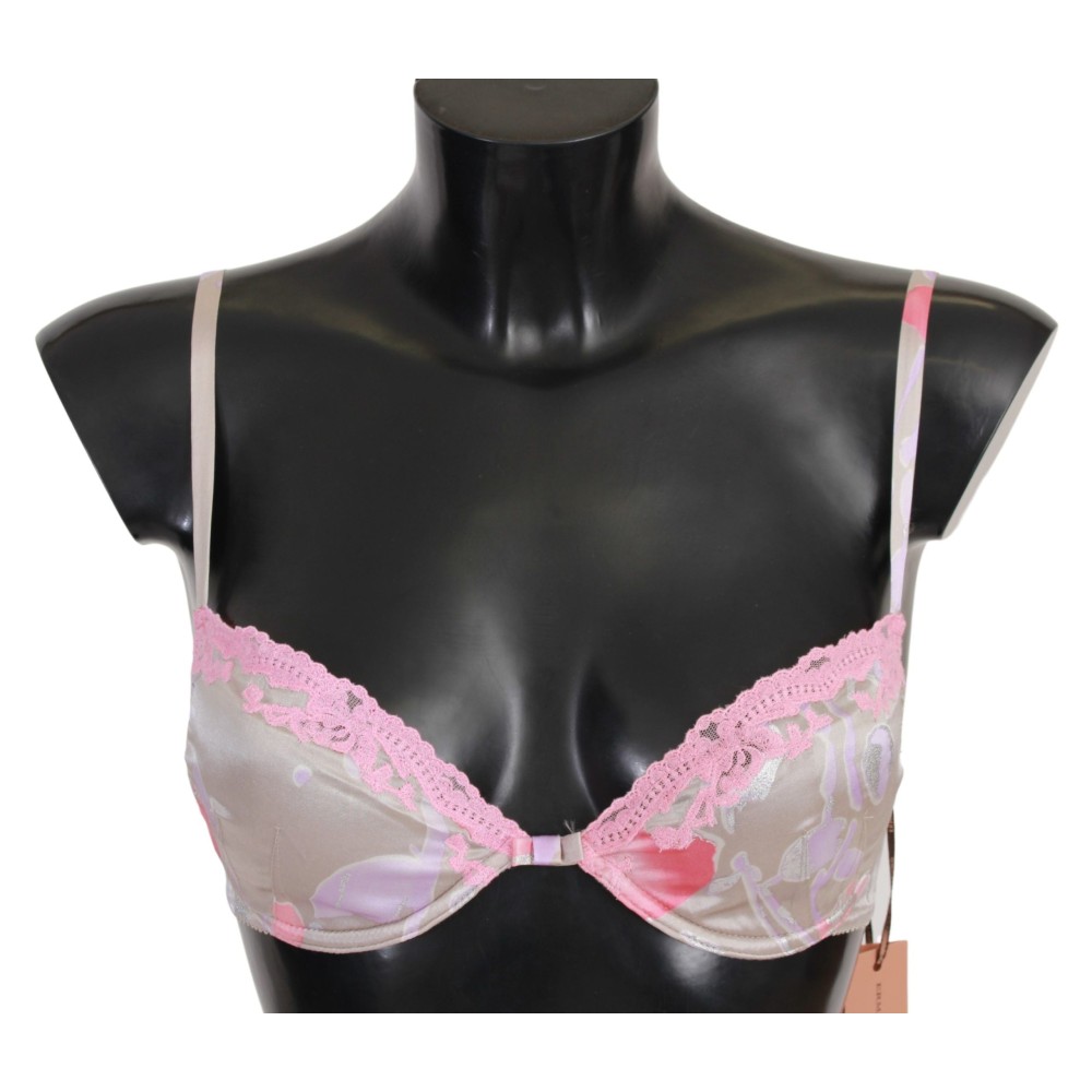 Ermanno Scervino Chic Rosa Spitze Seidenmischung Push Up BH