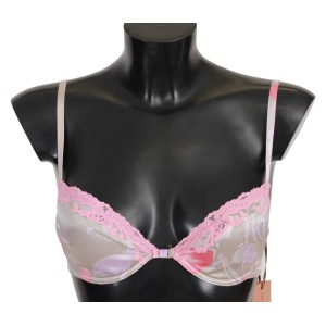 Ermanno Scervino Chic Rosa Spitze Seidenmischung Push Up BH