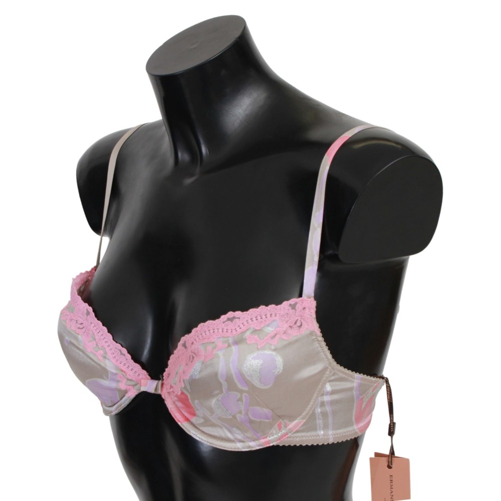Ermanno Scervino Chic Rosa Spitze Seidenmischung Push Up BH