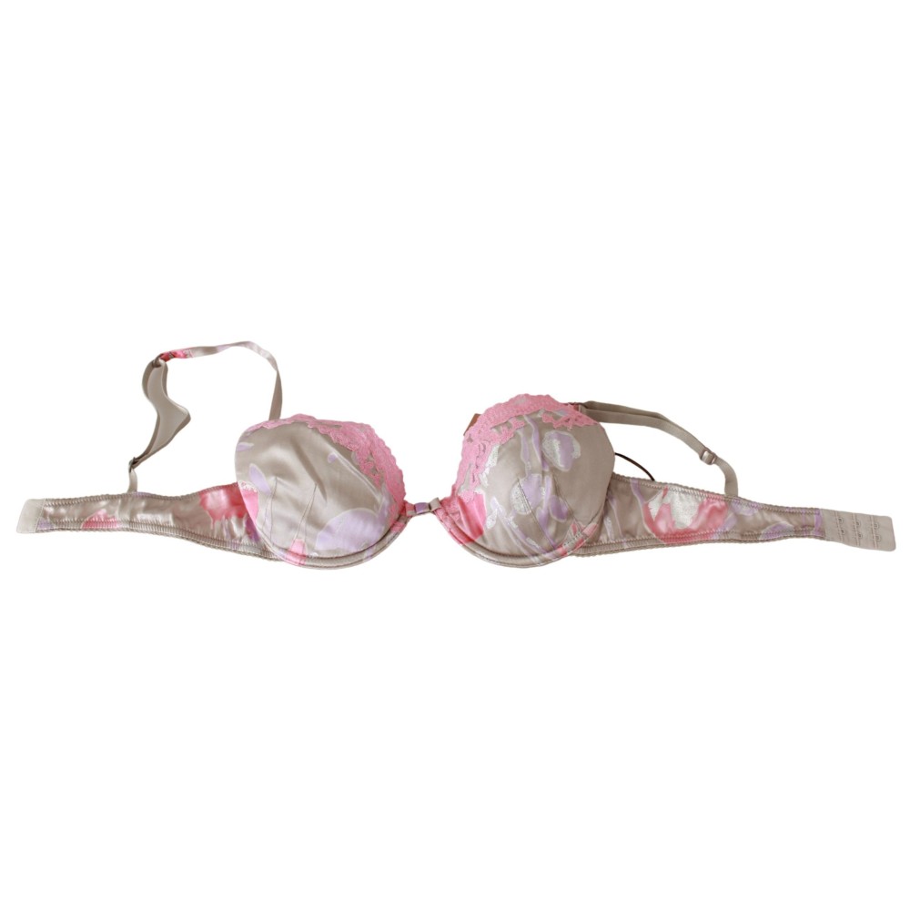 Ermanno Scervino Chic Rosa Spitze Seidenmischung Push Up BH