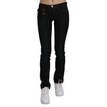 Costume National Schicke schwarze Slim Fit Denim Jeans mit mittlerer Taille