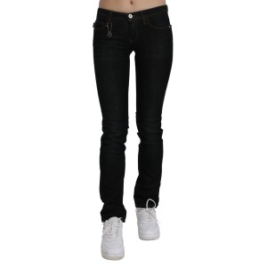 Costume National Schicke schwarze Slim Fit Denim Jeans mit mittlerer Taille