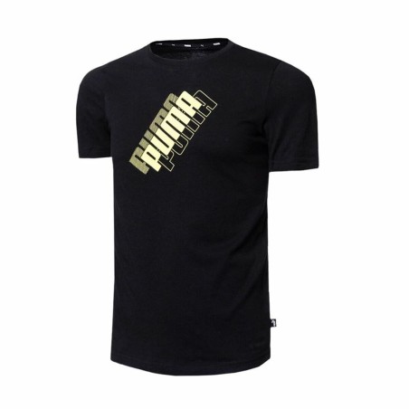 Jungen Kurzarm-T-Shirt Puma Power Logo Schwarz