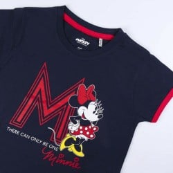 Sommer-Schlafanzug Minnie Mouse Dunkelblau Grau