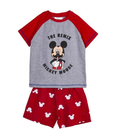 Summer Pyjama Mickey Mouse Red Grey