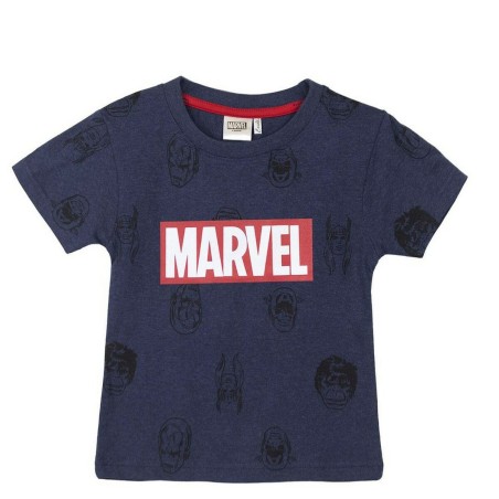 T shirt à manches courtes Enfant Marvel Bleu foncé