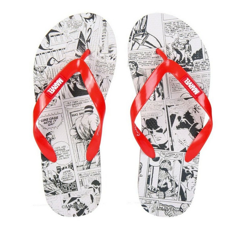 Men's Flip Flops Marvel Red Grey