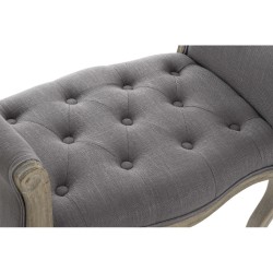 Banquette DKD Home Decor Gris Naturel Bois d'hévéa 65 x 46 x 60 cm