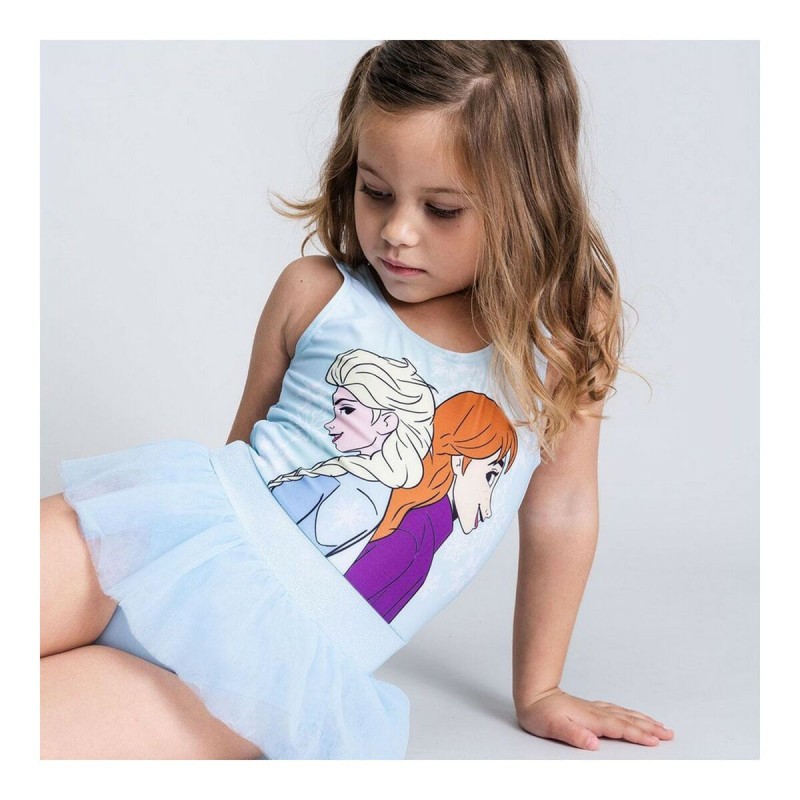 Maillot de Bain Fille Frozen Bleu clair