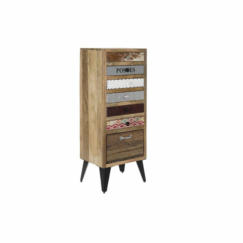 Chest of drawers DKD Home Decor Metal Mango wood (45 x 35 x 120 cm)