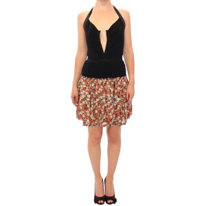 Dolce & Gabbana Elegantes florales Bubble-Kleid mit Rollkragen