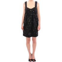 Dolce & Gabbana Elegantes, paillettenbesetztes, florales Mini-Shiftkleid