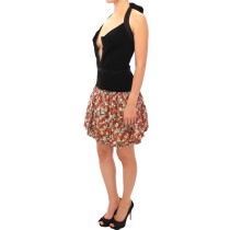 Dolce & Gabbana Elegantes florales Bubble-Kleid mit Rollkragen