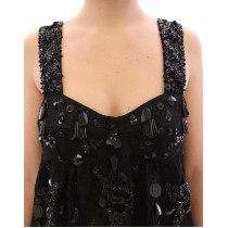 Dolce & Gabbana Elegantes, paillettenbesetztes, florales Mini-Shiftkleid