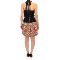Dolce & Gabbana Elegantes florales Bubble-Kleid mit Rollkragen