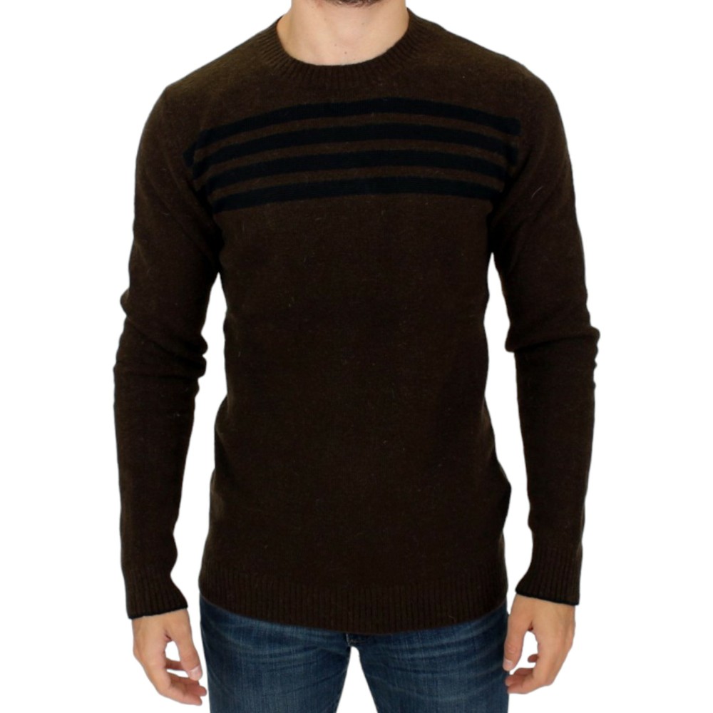 Costume National Eleganter gestreifter Pullover mit Rundhalsausschnitt