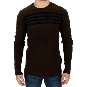 Costume National Eleganter gestreifter Pullover mit Rundhalsausschnitt