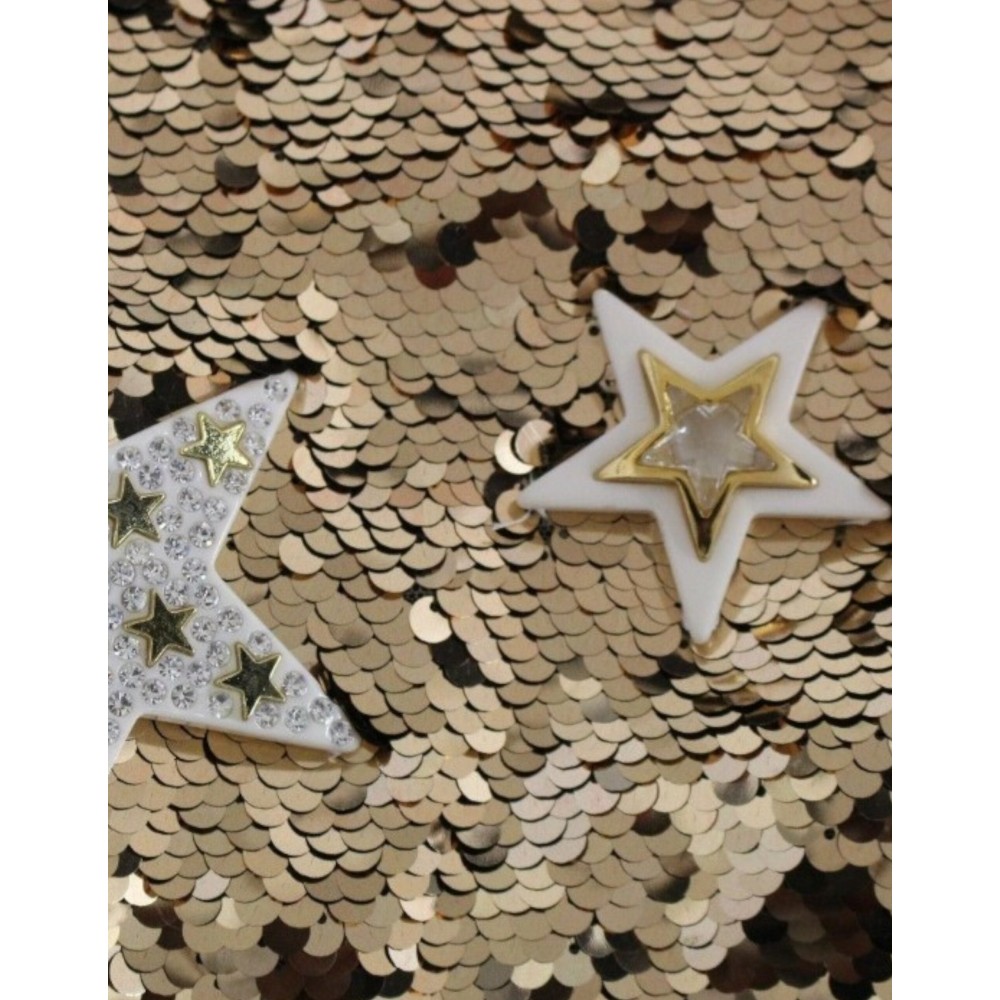 Dolce & Gabbana Exquisites Etuikleid mit goldenen Paillettensternen