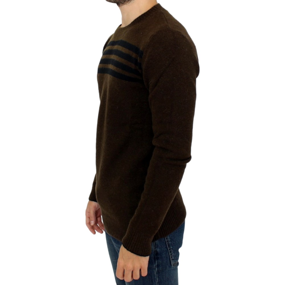 Costume National Eleganter gestreifter Pullover mit Rundhalsausschnitt