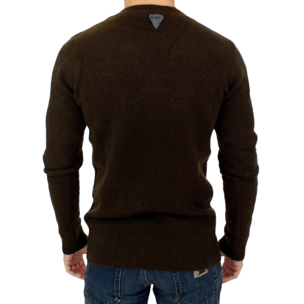 Costume National Eleganter gestreifter Pullover mit Rundhalsausschnitt