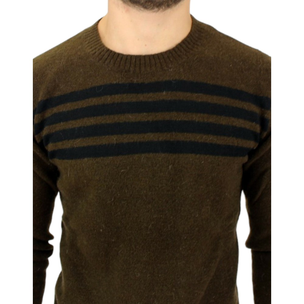 Costume National Eleganter gestreifter Pullover mit Rundhalsausschnitt