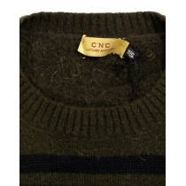 Costume National Eleganter gestreifter Pullover mit Rundhalsausschnitt
