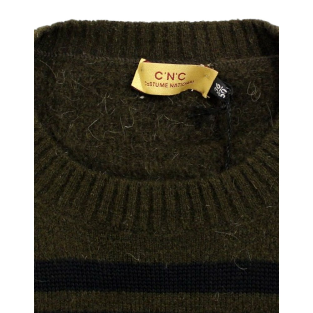 Costume National Eleganter gestreifter Pullover mit Rundhalsausschnitt