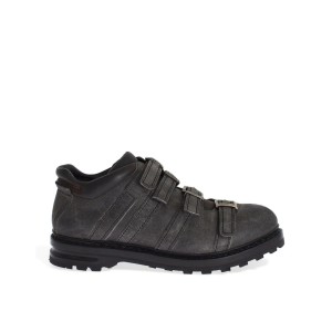 Dolce & Gabbana Elegante graue Lederstiefeletten