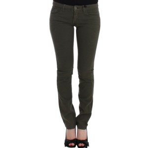 Costume National Glatte graue Straight Leg Distressed Jeans