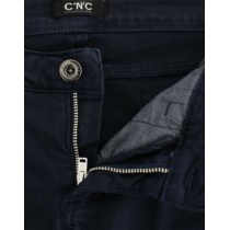 Costume National Glatte graue Straight Leg Distressed Jeans