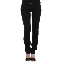 Costume National Elegante schwarze Straight Leg Jeans