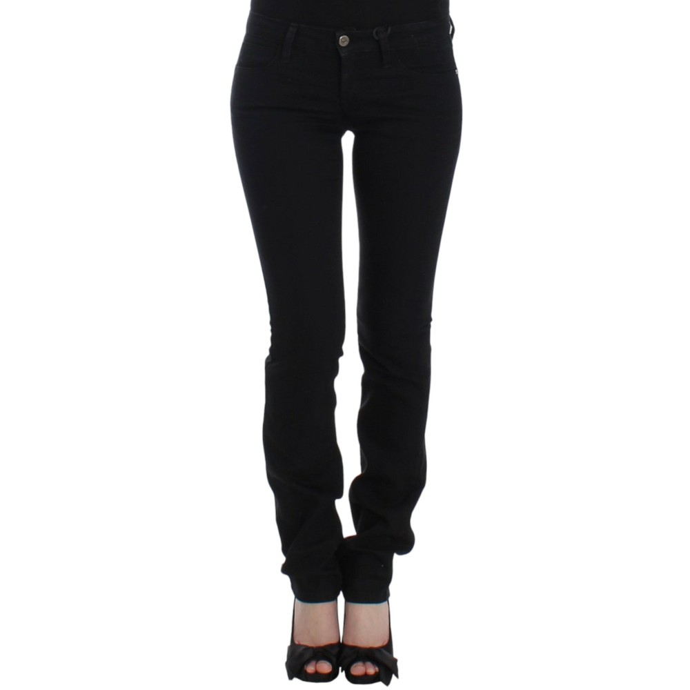 Costume National Elegante schwarze Straight Leg Jeans