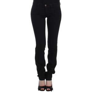 Costume National Elegante schwarze Straight Leg Jeans