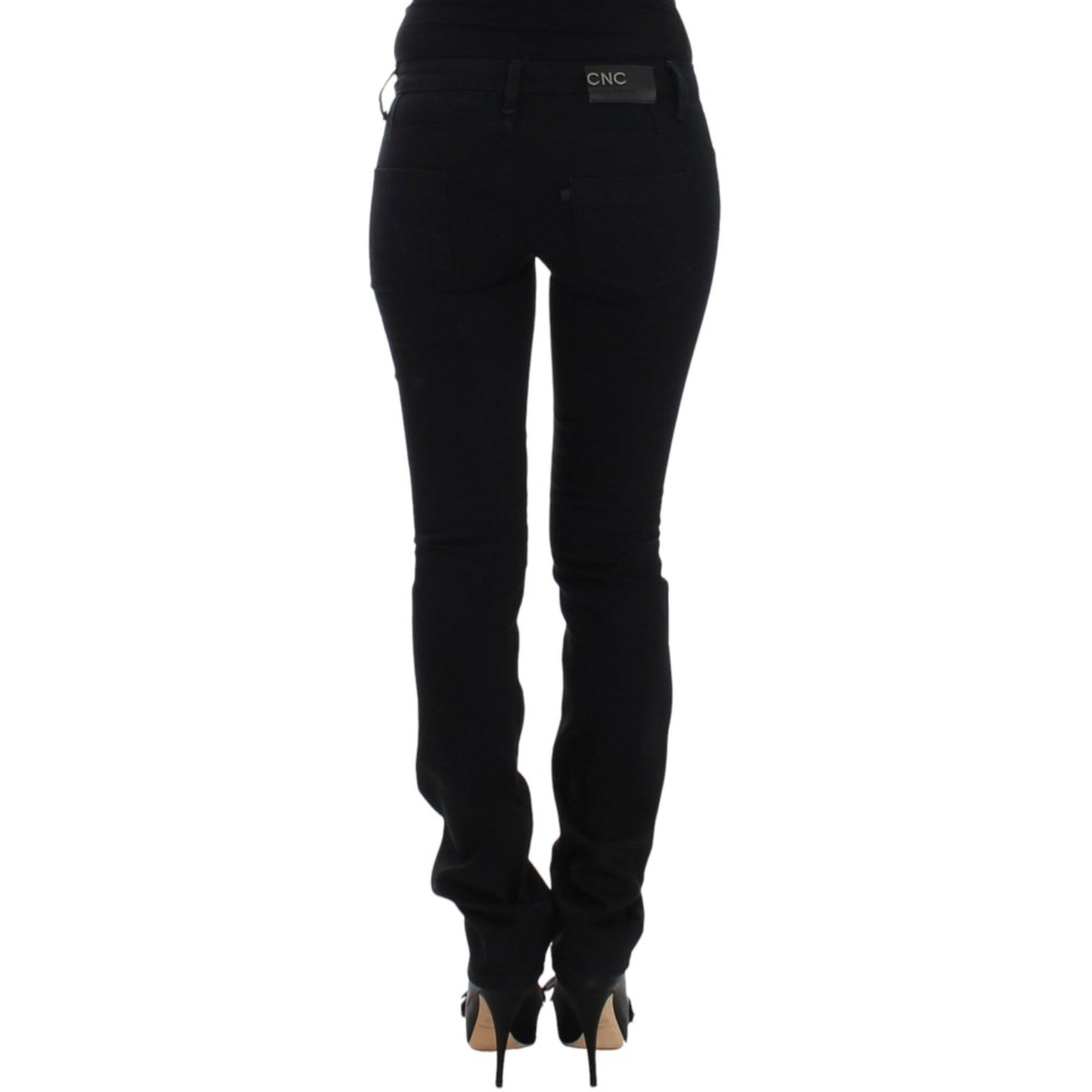 Costume National Elegante schwarze Straight Leg Jeans