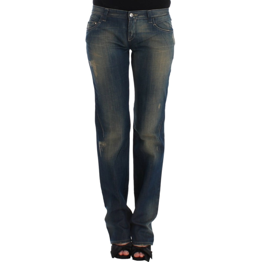 Costume National Schicke Straight Leg Blue Denim Jeans