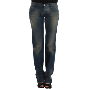Costume National Schicke Straight Leg Blue Denim Jeans