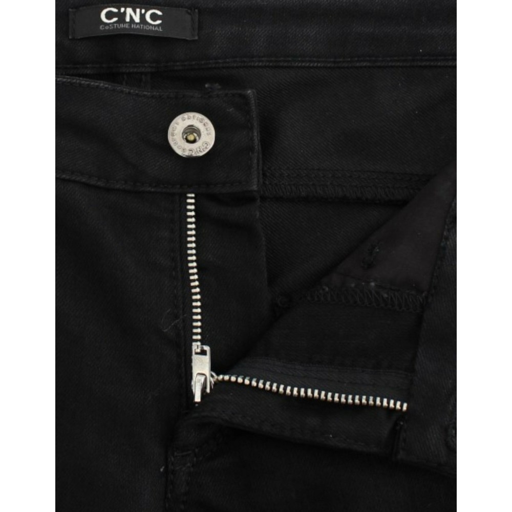 Costume National Elegante schwarze Straight Leg Jeans