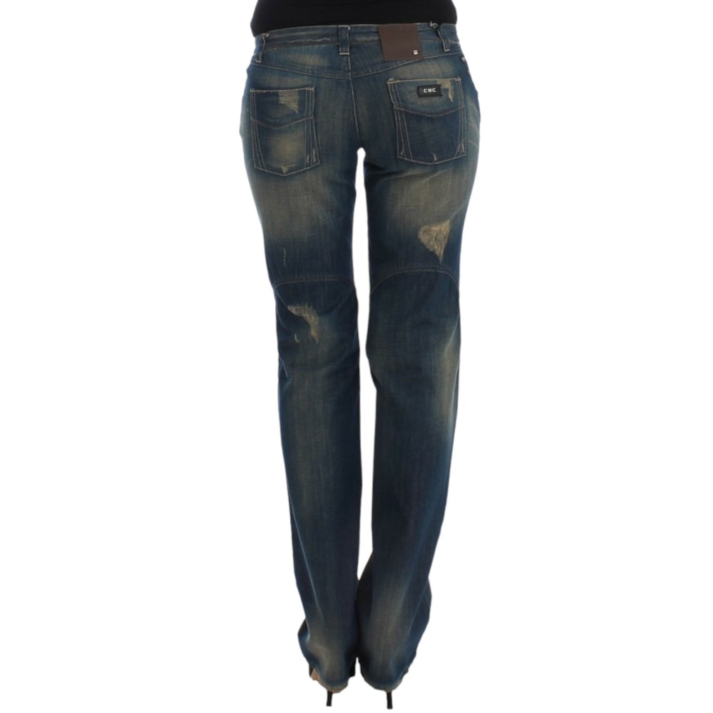 Costume National Schicke Straight Leg Blue Denim Jeans
