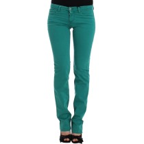 Costume National Schicke grüne Straight Leg Jeans für anspruchsvollen Stil