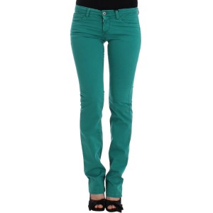 Costume National Schicke grüne Straight Leg Jeans für anspruchsvollen Stil