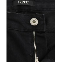 Costume National Elegante schwarze Straight Leg Jeans