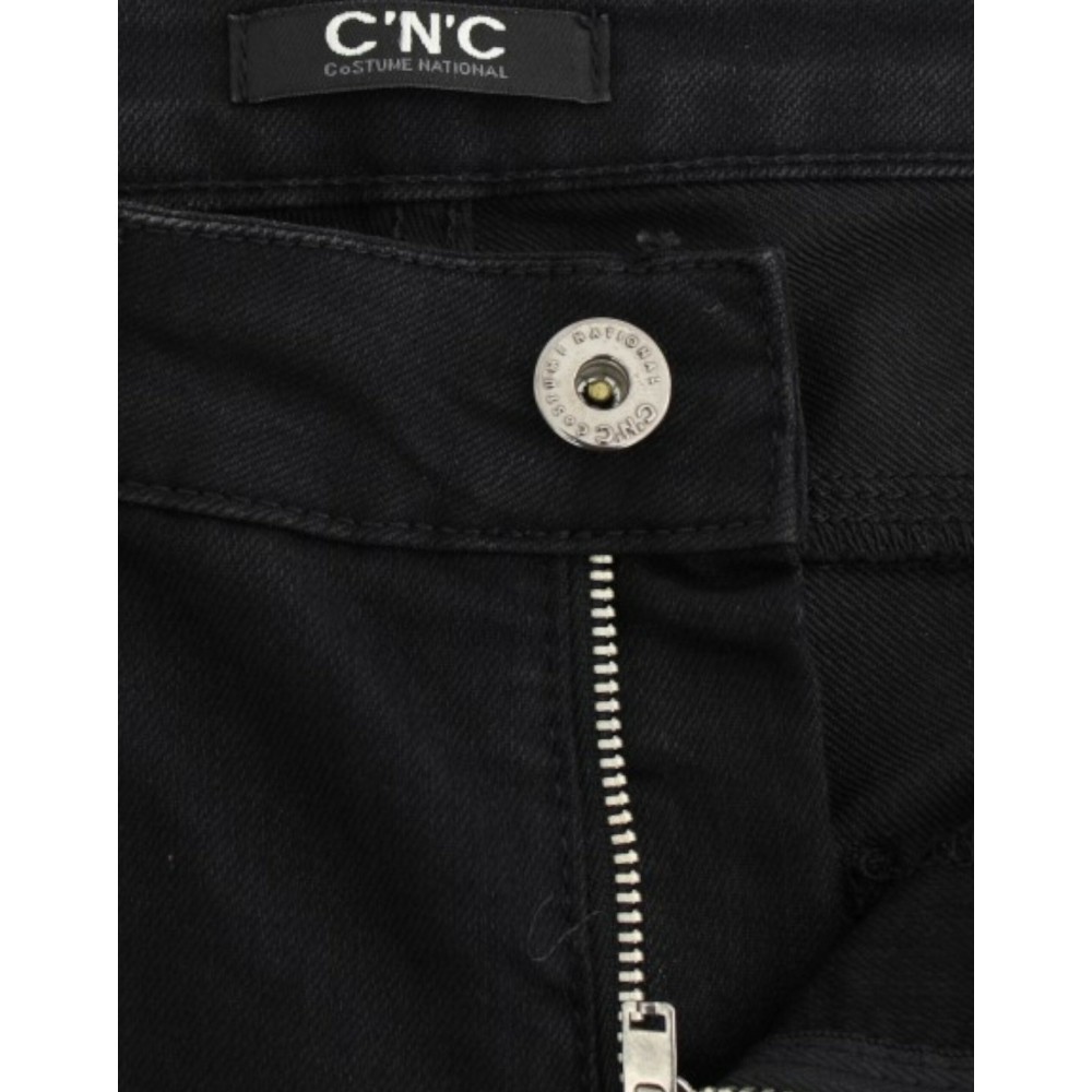 Costume National Elegante schwarze Straight Leg Jeans