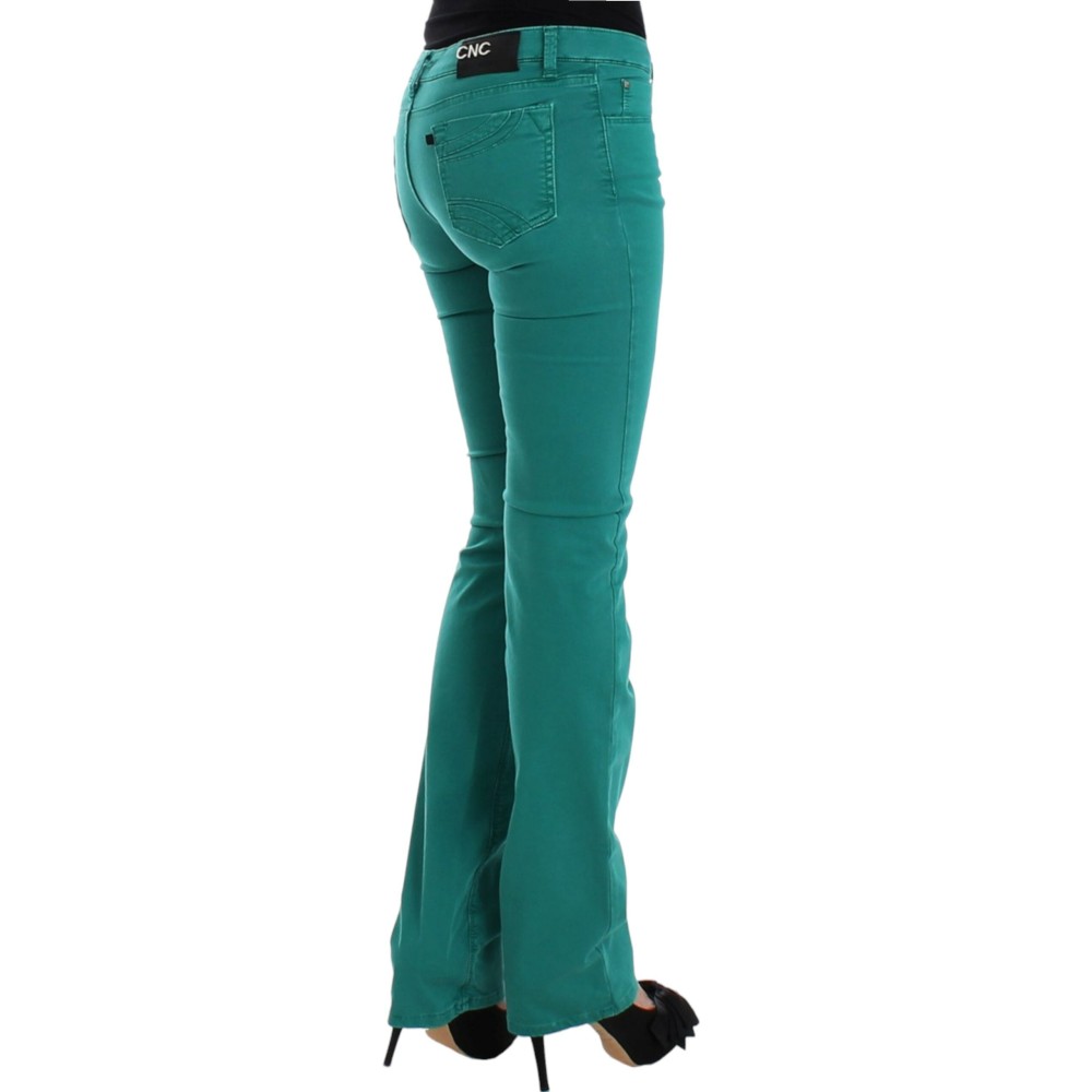 Costume National Schicke grüne Straight Leg Jeans für anspruchsvollen Stil