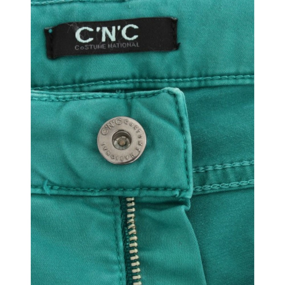 Costume National Schicke grüne Straight Leg Jeans für anspruchsvollen Stil