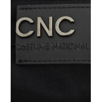 Costume National Schickes grünes Multicolor Print V-Ausschnitt Tee