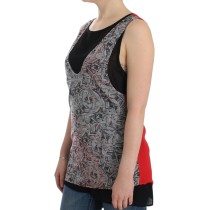 Costume National Elegantes ärmelloses Top in Schwarz und Rot